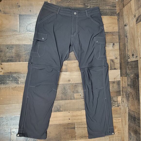 Kuhl Renegade Convertible Stealth Pant Mens 38x32 Gray Zip Off Cargo Hiking 5138 - Picture 1 of 16